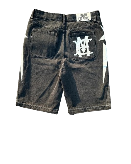 Y2k Star Emblem denim shorts