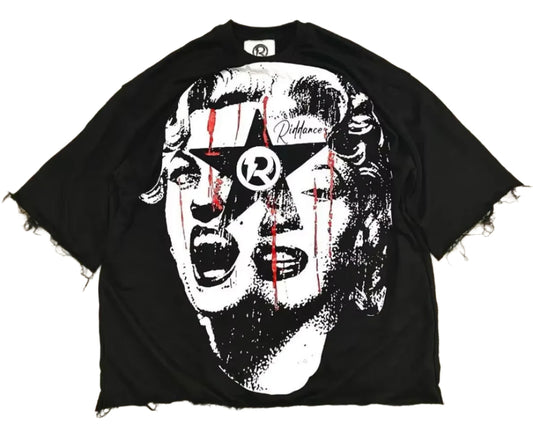 Gothic Vibe Y2K Oversized Graphic Tee